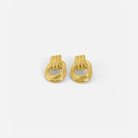 DOUBLE KNOT EARRINGS GOLD