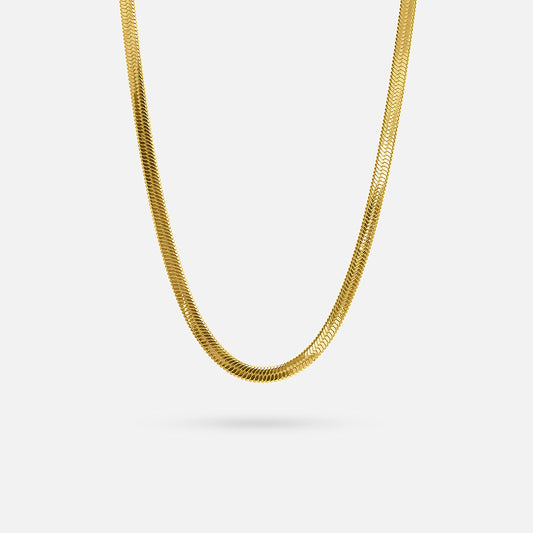 GOLD TEXTURED NECKLACE 50MM